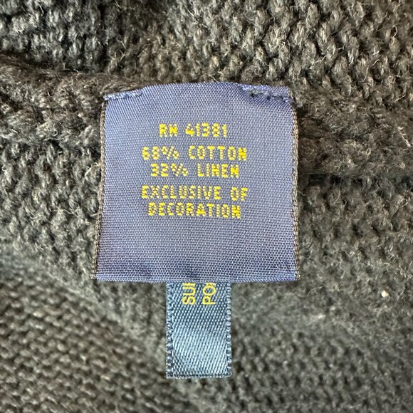 Polo Ralph Lauren P Wing Shawl Neck Cardigan Sweater Rowing Club Large - Picture 11 of 12